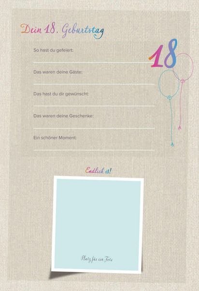 Produktbild: Das bist Du! Deine ersten 18 Jahre