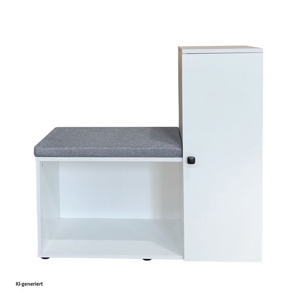 Produktbild: HTI-Living Schuhschrank mit Sitzbank Thekla Wei&szlig; Schuhschrank mit Sitzbank Thekla Wei&szlig;