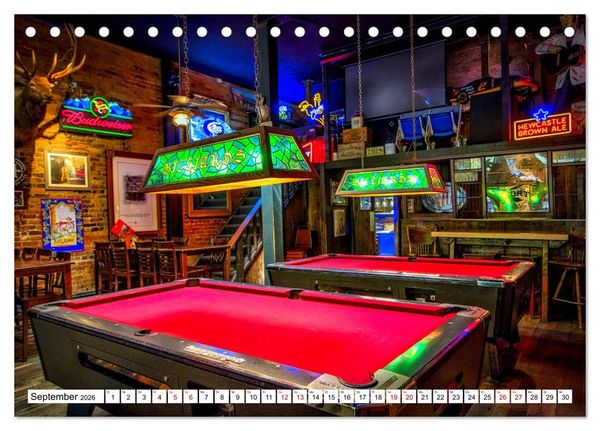 Produktbild: Indoor Aktivit&auml;ten. Billard, Darts und Bowling. Impressionen (Tischkalender 2026 DIN A5 quer), CALVENDO Monatskalender