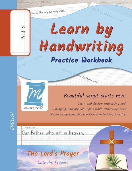 Produktbild: Handwriting Practice Workbook - The Lord's Prayer - Christian Prayers - Print, Level 3