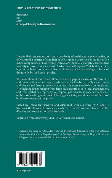 Produktbild: Arthropod Diversity and Conservation