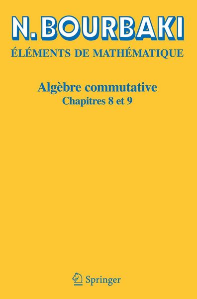 Produktbild: Alg&egrave;bre commutative