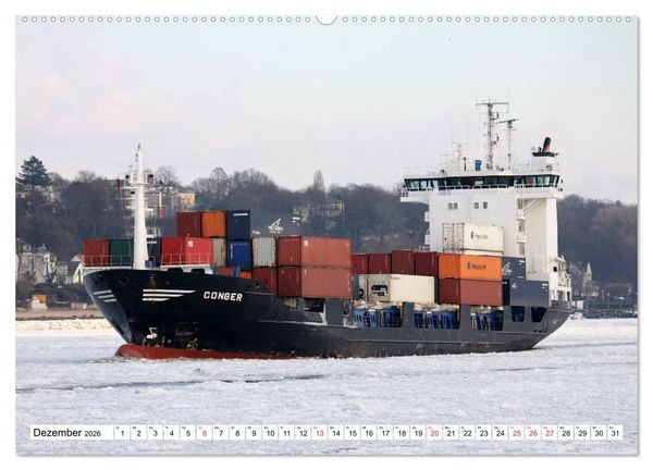 Produktbild: Dicke P&ouml;tte im Hafen und auf gro&szlig;er Fahrt (hochwertiger Premium Wandkalender 2026 DIN A2 quer), Kunstdruck in Hochglanz