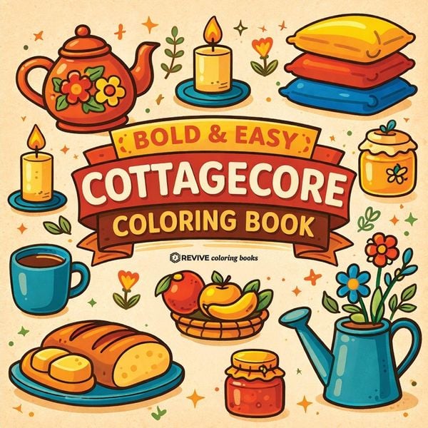 Produktbild: Bold & Easy Cottagecore Coloring Book