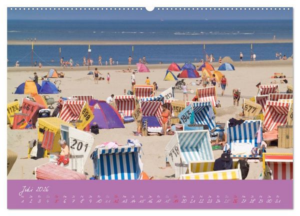 Produktbild: Strandk&ouml;rbe &ndash; bunte Vielfalt an der Nordsee (Wandkalender 2026 DIN A2 quer), CALVENDO Monatskalender