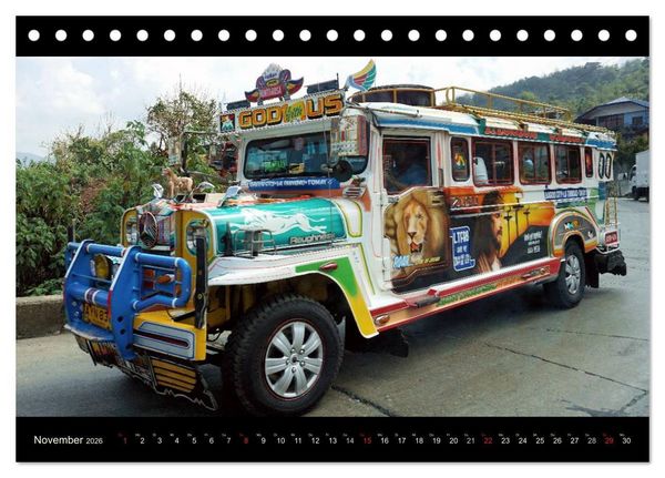 Produktbild: Jeepneys (Tischkalender 2026 DIN A5 quer), CALVENDO Monatskalender