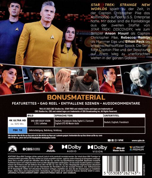 Produktbild: Star Trek: Strange New Worlds - Staffel 1 (3 BR4K)