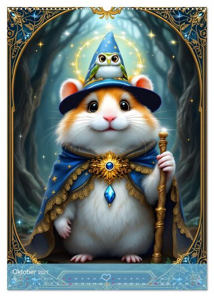 Produktbild: Einfach gl&uuml;cklich. Mit Hamsterfreunden durchs Jahr (Wandkalender 2027 DIN A2 hoch), CALVENDO Monatskalender