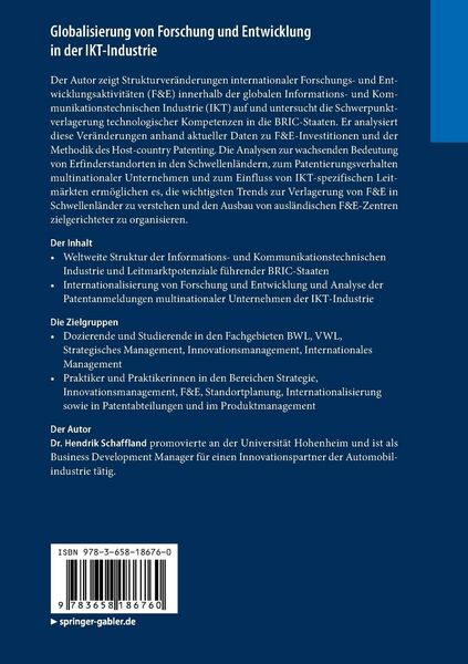 Produktbild: Globalisierung von Forschung und Entwicklung in der IKT-Industrie