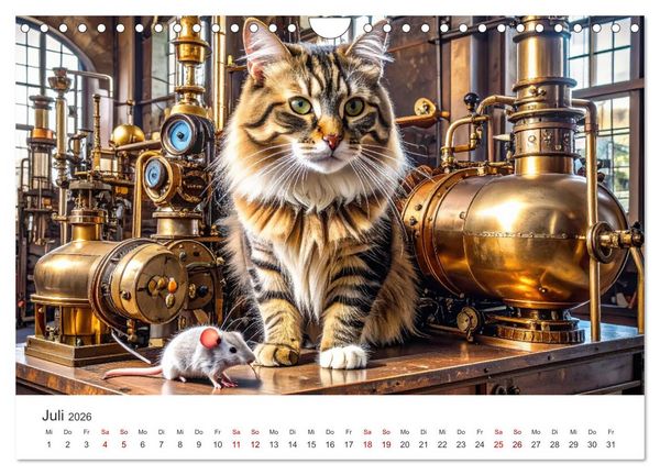 Produktbild: Kunst Katzen (Wandkalender 2026 DIN A4 quer), CALVENDO Monatskalender