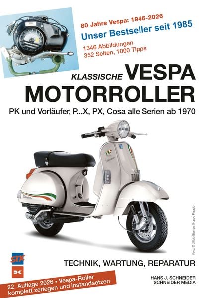 Klassische Vespa Motorroller, Taschenbuch von Hans J. Schneider, Delius Klasing, 978-3-667-12912-3