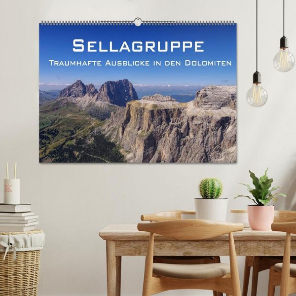 Produktbild: Sellagruppe - Traumhafte Ausblicke in den Dolomiten (Wandkalender 2026 DIN A2 quer), CALVENDO Monatskalender