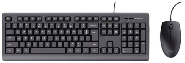 Produktbild: Trust TKM-250 Kabelgebunden Tastatur, Maus-Set Deutsch, QWERTZ Schwarz