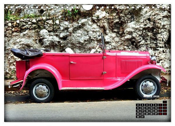 Produktbild: Pink Lady - Ford Modell A in Havanna (Wandkalender 2026 DIN A4 quer), CALVENDO Monatskalender