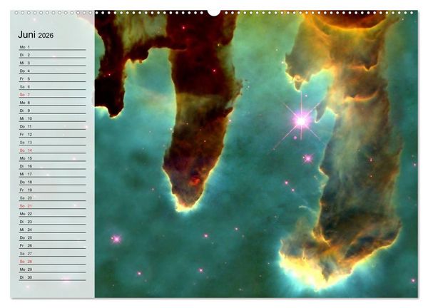 Produktbild: Universum. Farbenpracht der Gasnebel (Wandkalender 2026 DIN A2 quer), CALVENDO Monatskalender
