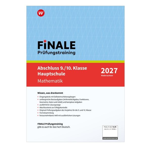 Produktbild: FiNALE Pr&uuml;fungstraining Abschluss 9./10. Klasse Hauptschule Niedersachsen