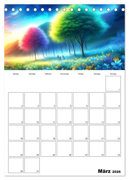 Produktbild: Neonlicht Familienplaner (Tischkalender 2026 DIN A5 hoch), CALVENDO Monatskalender
