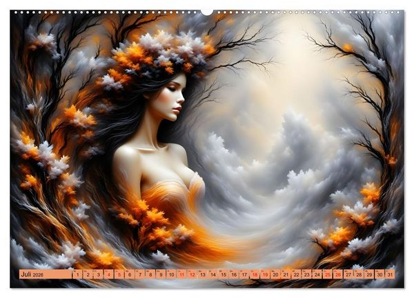 Produktbild: Die Magie der Natur Monatsk&ouml;niginnen (Wandkalender 2026 DIN A2 quer), CALVENDO Monatskalender