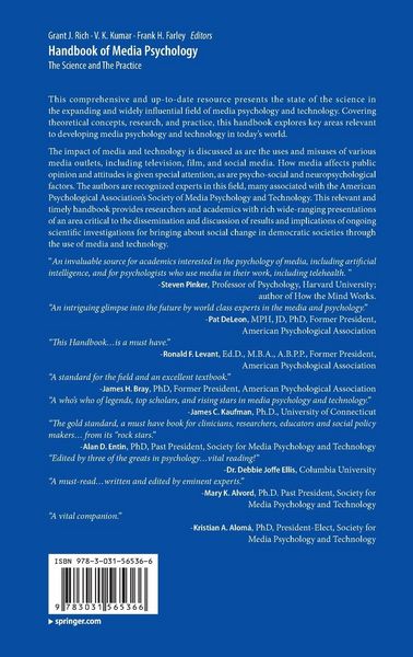 Produktbild: Handbook of Media Psychology