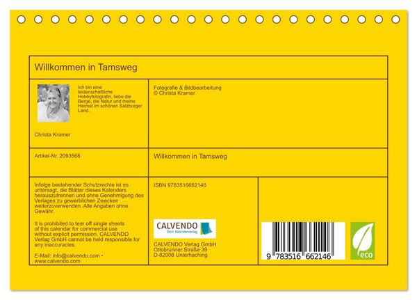 Produktbild: Willkommen in Tamsweg (Tischkalender 2026 DIN A5 quer), CALVENDO Monatskalender