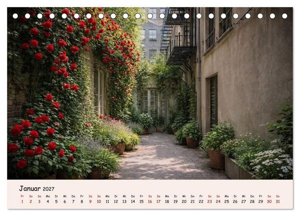 Produktbild: Urbane Oasen - Wo die Stadt aufblüht (Tischkalender 2027 DIN A5 quer), CALVENDO Monatskalender