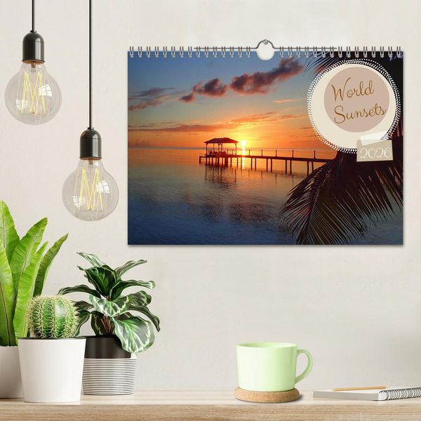 Produktbild: World sunsets (Wall Calendar 2026 DIN A4 landscape), CALVENDO 12 Month Wall Calendar