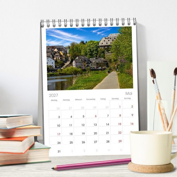 Produktbild: Tischplaner 2027 - Runkel - Idylle an der Lahn (A5 Tischkalender zum Aufstellen) CALVENDO