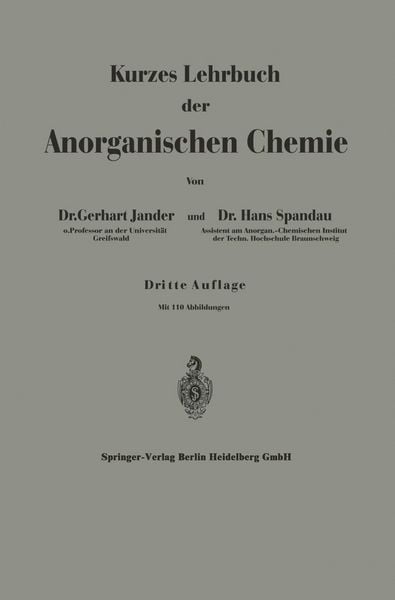Produktbild: Kurzes Lehrbuch der Anorganischen Chemie