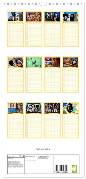 Produktbild: Familienplaner 2026 - CHE GUEVARA mit 5 Spalten (Wandkalender, 21 x 45 cm) CALVENDO