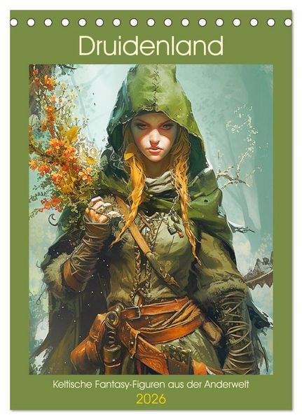 Produktbild: Druidenland. Keltische Fantasy-Figuren aus der Anderwelt (Tischkalender 2026 DIN A5 hoch), CALVENDO Monatskalender