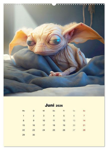 Produktbild: Monsteralarm. Die Invasion der kleinen Qu&auml;lgeister (hochwertiger Premium Wandkalender 2026 DIN A2 hoch), Kunstdruck in Hochglanz