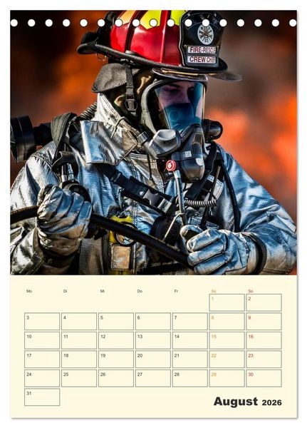 Produktbild: Feuerwehr - im Einsatz weltweit (Tischkalender 2026 DIN A5 hoch), CALVENDO Monatskalender