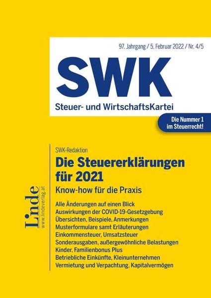 Produktbild: Die Steuererkl&auml;rungen f&uuml;r 2021