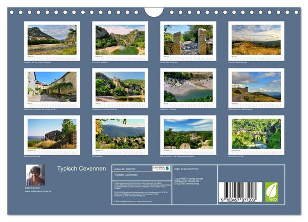 Produktbild: Typisch Cevennen (Wandkalender 2026 DIN A4 quer), CALVENDO Monatskalender