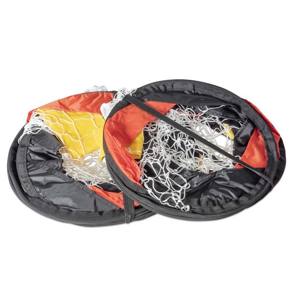 Produktbild: HUDORA 76944 - Pop Up Fu&szlig;balltor (2er Set), schwarz/rot/gold, Ma&szlig;e: 120x80x80cm