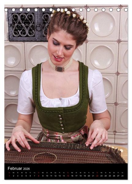 Produktbild: Bayerischer Dirndlkalender (Tischkalender 2026 DIN A5 hoch), CALVENDO Monatskalender