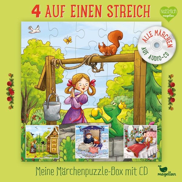 Produktbild: 4 auf einen Streich - Meine M&auml;rchenpuzzle-Box mit CD