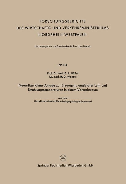Produktbild: Neuartige Klima-Anlage zur Erzeugung ungleicher Luft- und Strahlungstemperaturen in einem Versuchsraum