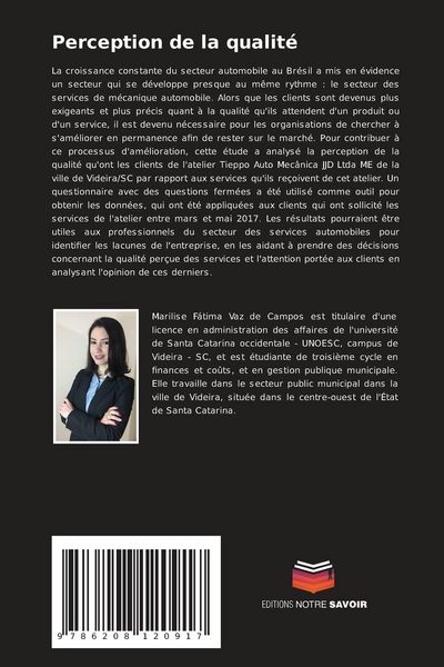 Produktbild: Perception de la qualit&eacute;
