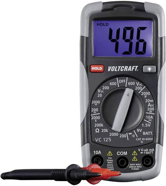 Produktbild: VOLTCRAFT DT-TEST-KIT 150 Hand-Multimeter digital CAT III 600V Anzeige (Counts): 2000