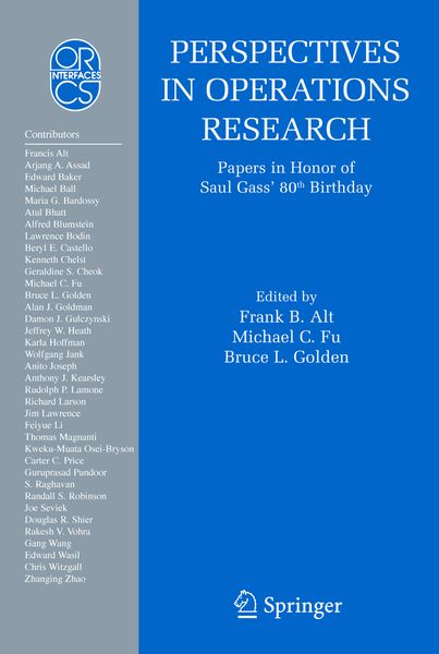 Produktbild: Perspectives in Operations Research