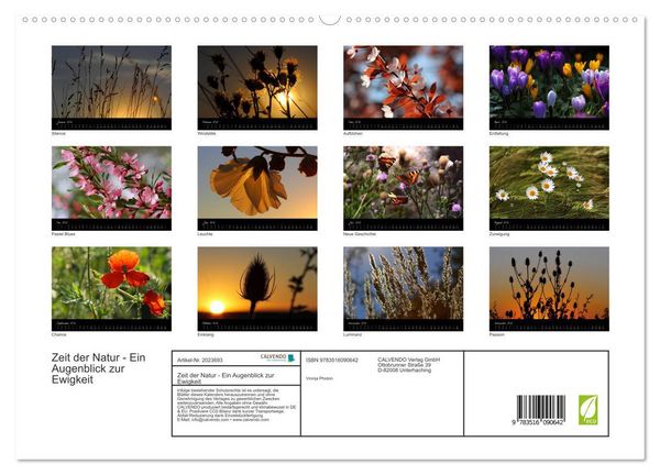 Produktbild: Zeit der Natur - Ein Augenblick zur Ewigkeit (hochwertiger Premium Wandkalender 2026 DIN A2 quer), Kunstdruck in Hochglanz