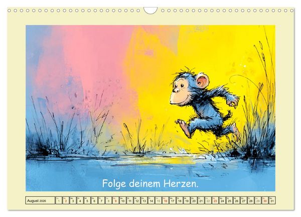 Produktbild: Entz&uuml;ckende Baumkinder. Schimpansen und Weisheiten (Wandkalender 2026 DIN A3 quer), CALVENDO Monatskalender