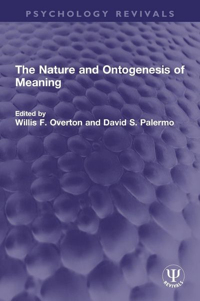 Produktbild: The Nature and Ontogenesis of Meaning