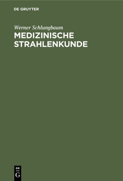 Produktbild: Medizinische Strahlenkunde