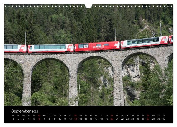 Produktbild: Schweizer Eisenbahn (Wandkalender 2026 DIN A3 quer), CALVENDO Monatskalender