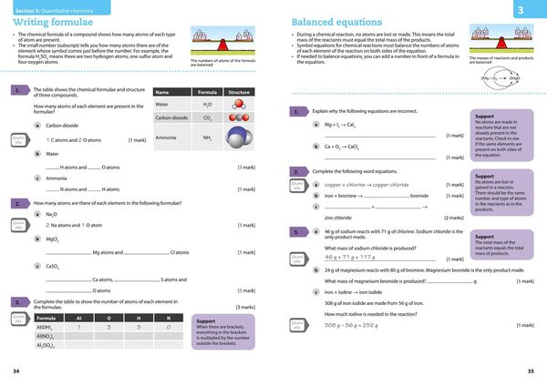 Produktbild: AQA GCSE 9-1 Chemistry for Combined Science Grade 1-3 Workbook