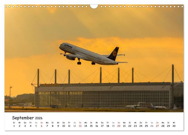 Produktbild: Airliner in M&uuml;nchen / 2026 (Wandkalender 2026 DIN A3 quer), CALVENDO Monatskalender