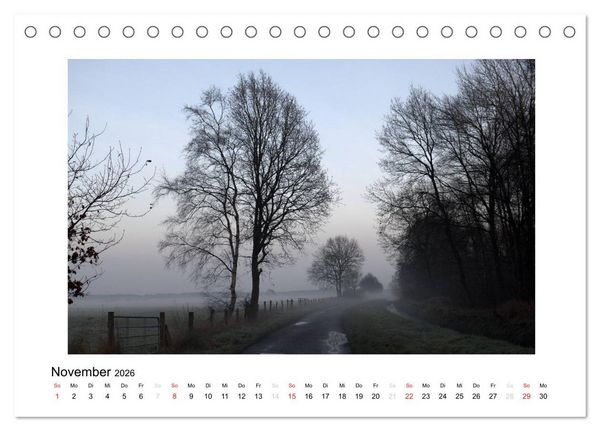 Produktbild: Winter im Teufelsmoor (Tischkalender 2026 DIN A5 quer), CALVENDO Monatskalender