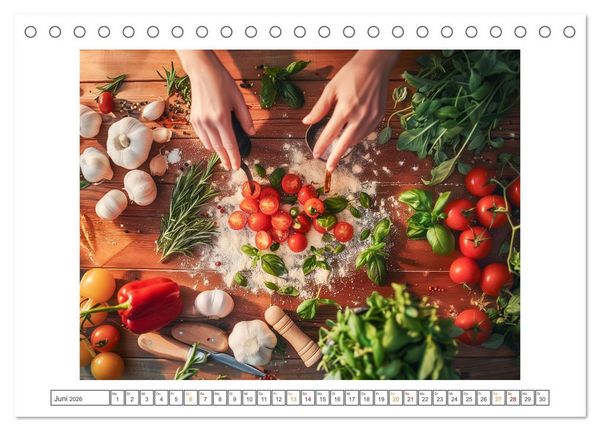 Produktbild: Mediterrane K&uuml;che (Tischkalender 2026 DIN A5 quer), CALVENDO Monatskalender